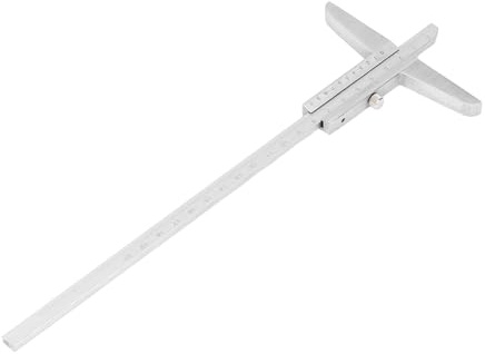 FTVOGUE Pied à Coulisse 0,02 Mm, Jauge de Profondeur en Acier à Haute Teneur en Carbone pour le Traitement des Métaux, Outil de Mesure Précis pour les Professionnels (0-200MM)