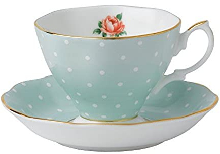 Royal Albert Polka Rose Teacup & Saucer Set