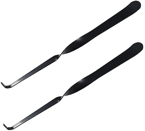 Stainless Steel Wick Dippers, 2 pcs Put Out Extinguish Candle Wick Dipper Candle Hook Candle Accessories for Putting Out Extinguish Candle Wicks Flame Safely (Black)