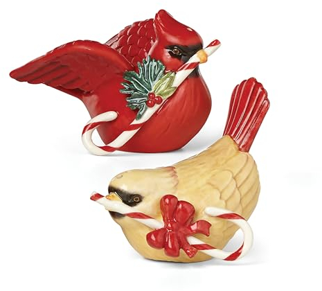 Lenox 880133 Winter Greetings - Salero y pimienta, porcelana, multicolor
