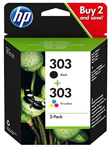 Original HP 303 Combo 1x T6N02AE und 1x T6N01AE für HP Envy Photo 7130 All-in One Drucker, HP Envy Photo 7800 All-in-One Drucker, (2RY54B)