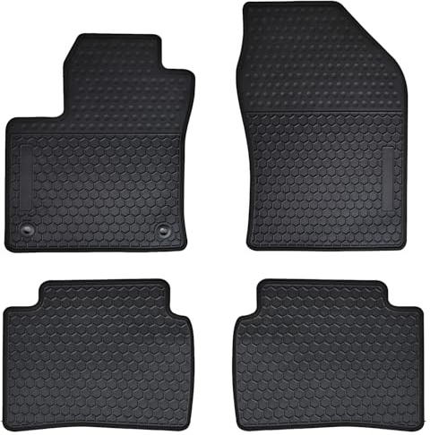 Megiteller Auto-Fußmatten passgenau für Subaru XV 2017 2018 2019 geruchlos waschbar strapazierfähig Gummi (jedes Wetter) Bodenwannen vorne und hinten Schwarz EJ6044