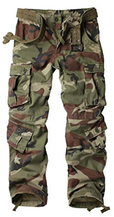 AKARMY Womens Cargo Pants with Pockets Outdoor Casual Ripstop Camo Military Combat Construction Work Pants C29 Camo