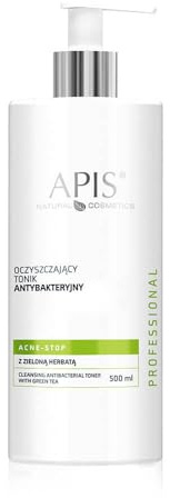 APIS ACNE-STOP Anti-Akne und reinigendes Gesichtswasser mit Grünem Tee | Reinigung der fettigen Akne-Haut | 500 ml