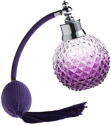 HEALLILY 100ml Perfume Fragrance Atomizer Vintage Crystal Refillable Perfume Atomizer Fine Mist Empty Perfume Bottle with Long Tassel