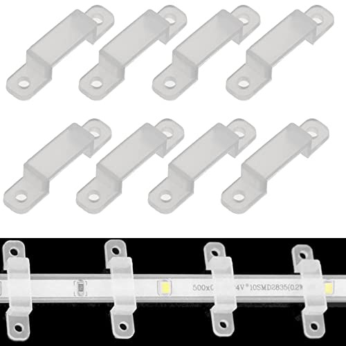 Trade-Shop 50x Kabelhalter Kabelbefestigung Klemmen Klammern Nagelschellen Wandclips für 10 bis 13mm Lichtschläuche Kabel Stromkabel