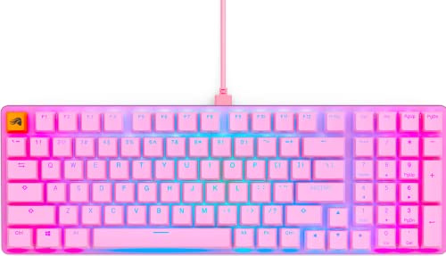 GLORIOUS GMMK 2 Full Size 96% Tastiera QWERTY ANSI (Rosa) | Design Modulare Hotswap, Retroilluminazione Luce RGB, Switch Lineari Preinstallati, Tasti Doppia Iniezione Ed Alluminio
