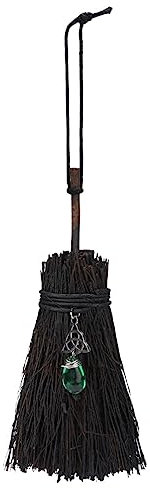 jojofuny Mini Scopa Artificiale Decorazione Appendi Halloween Ciondolo Scopa Ornamento Accessorio Strega per Festa Ragazzo Ragazza Ragazza