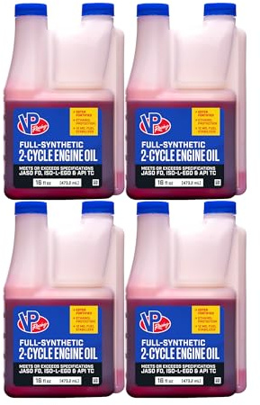 VP Racing 2907 Full-Synthetic 2-Cycle Oil - ATV, Motorcycle - 16 oz (4 Pack)