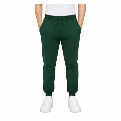 KHIM Chándal Deportivo para Niños y Niñas, Pantalón de Jogging para Niños Unisex, verde, 13-14 años