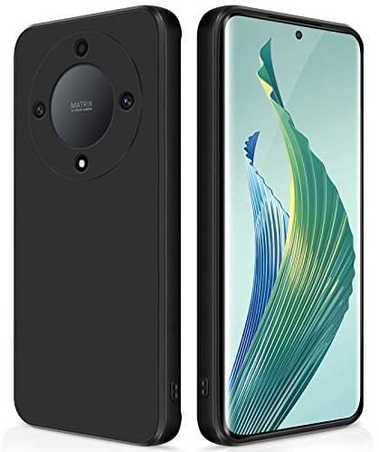 GiiYoon Funda para Honor Magic 5 Lite 5G, Case de Silicona Suave de TPU Funda Protector de Goma Fexible Prueba Liviano y a Delgado de Golpes Antirrayas para Teléfono Honor Magic 5 Lite 5G(Negro) | Funda de silicona, tacto suave, antigolpes, resistente a los arañazos, forro interior de microfibra