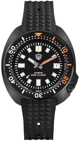 watchdives WD6105 Reloj de Buceo Automático para Hombre, Reloj de Oulsera con Movimiento NH35, Cristal de Zafiro de 200 M, Reloj para Hombre con Pulsera de Acero Inoxidable 316L, Reloj Luminoso