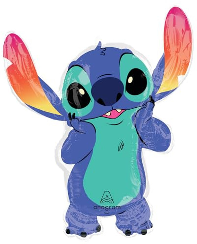 Amscan Anagram 4661701 - Palloncino in alluminio SuperShape di Lilo e Stitch, 83,8 cm