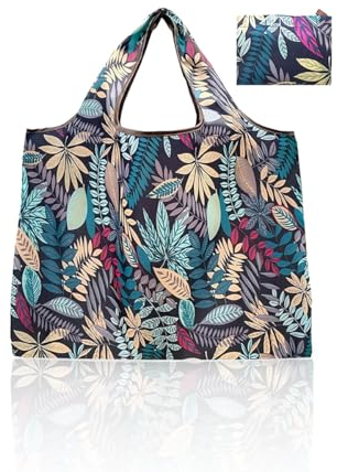 mkemka Large Foldable Shopping Bag Reusable Shopping Bag Waterproof Washable Tote for Daily Shopping Grocery Travel Storage