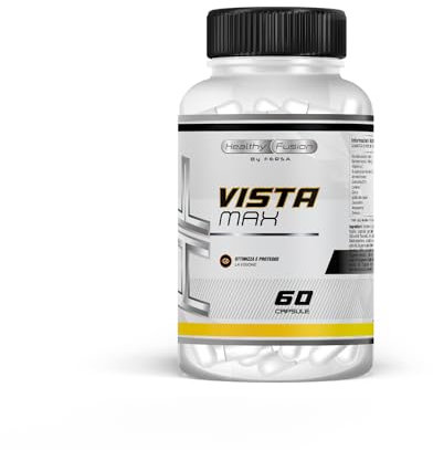 VistaMax | Compresse per gli Occhi | Migliora e Protegge la Funzione Oculare | Elimina la Vista Stanca | Luteina, Mirtillo, Ginkgo Biloba e Vitamina C | Vitamine Essenziali per gli Occhi | 60 capsule