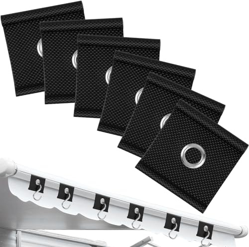 URAQT Kederleiste Haken, 6 Stück Kederöse für Kederschiene für 5/6 mm 7/8 mm Kederschiene RV Markisenhaken Camping Haken Haken Set Zubehör Aufhänger für Wohnmobil Wohnwagen Innen und Außendekoration