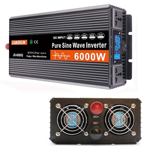 inversor 12V 24V 48V 60V A AC 110V /220 V Onda Pura 3000W-6000W，convertidor de Corriente para Coche Placa Solar de Aislamiento galvanico,3000W-60VTO220V
