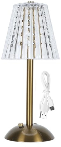Mumusuki Lampada da Tavolo a LED Luce Bianca Calda, Dimmerabile Continuo, Lampada da Scrivania in Cristallo Ricaricabile con Controllo Touch, Ideale per la Camera da Letto, Lussuosa Ed
