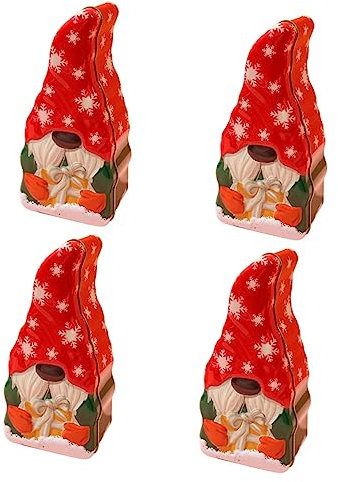 Cabilock Scatola Da 4 Pezzi Scatola di caramelle natalizie grandi stampini per biscotti con coperchio barattoli di dolcetti natalizi cioccolatini natalizi cioccolatini natale box
