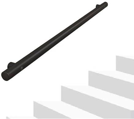 Pasamanos de escalera, pasamanos para interiores y exteriores, soporte resistente para montaje en pared, barandilla de seguridad antideslizante, barandilla de escalones de tubo redondo de acero inoxid