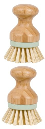 Beaupretty 2pcs Quality Wood Sink Brush Dish Brush for Kitchen Cleaning Restaurant