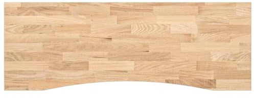 vidaXL Schreibtischplatte Unbehandelt 140x50x2,5 cm Massivholz Eiche