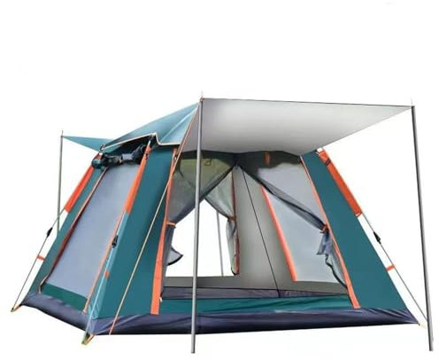 Großes Familien-Campingzelt für 3 4 Personen, doppellagiges Kabinenzelt mit Pop-Up-Design für Outdoor-Wandern und Rucksackreisen