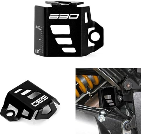 Motorrad CNC Bremsflüssigkeitsbehälter hinten Tank Öldeckel Behälterschutz zubehör Geeignet zu 690 SMC R 2009-2024+ / 690 Enduro R 2016-2024+ / 690 DUKE 2013-2019 black