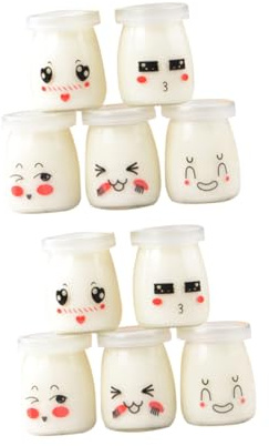 ABOOFAN Vasetti Per Budino Da 100 Ml Con Motivo A Faccina Di Cartone Animato Per Buffet Di Caramelle Piccoli Contenitori Per Alimenti