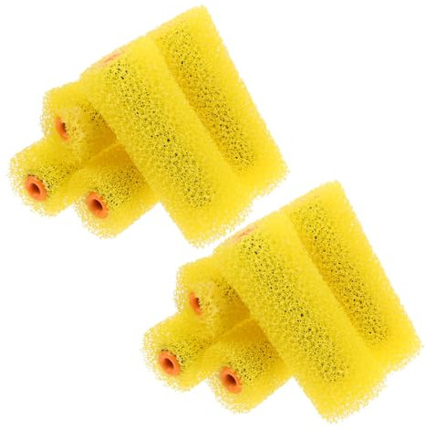Veemoon Rullo Per Pittura Testurizzato 4 Pollici in Spugna Da 10 Pezzi Set Di Rulli Per Pittura Strutturata Pareti e Soffitti Accessori Per Vernici Elastici Decorativi Esterna e Piccoli Spazi