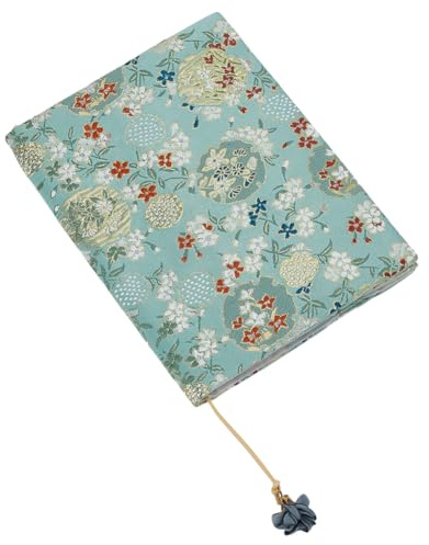 FINGERINSPIRE Taschenbuch Buchumschlag Mit Lesezeichenseil Tragbar A5 Polyester Hellblau Blumenmuster Buchschutz 213x163mm Wiederverwendbar Rechteckig Für Schüler In Der Schulbibliothek