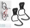 Euqvunn Soportes de Pared para Bicicletas – Ganchos de Pared Resistentes de 35KG, Colgador Bicicleta Pared Vertical, Compatible con Bicicleta de Montaña/Carretera (Negro, 2 Unidades)