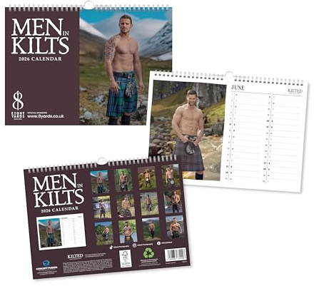 2026 Män i kilts kalender A4