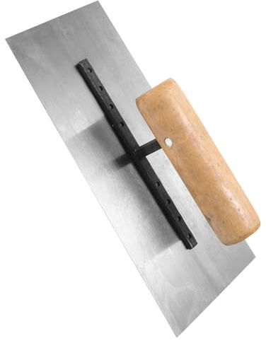 DEARMAMY Espátula para Enlucir Acero con Mango de Madera Herramienta Resistente para Alisar Pulir y Aplicar Construcción y Mejoras del Hogar