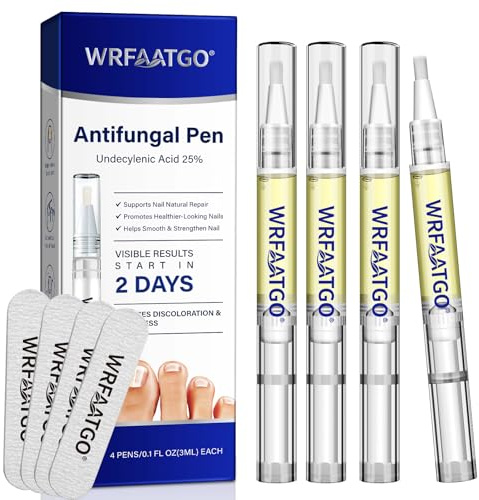 4PCS Nail Fungus Pen, Toenail Fungus Pen Treatment for Toenail & Fingernails, Toenail Fungus Treatment for Reduces Discolouration, Restoring Healthy Nail,Helps Improve Nail Appearance