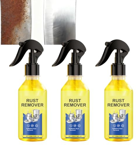 Rostentferner für Metall, Edelstahlreiniger und Polierpaste, für Edelstahl, Grill, Mehrzweck-Rostreiniger für alle Metalle, Küchengeräte, Autos, Werkzeug, Fleckenentferner (3)