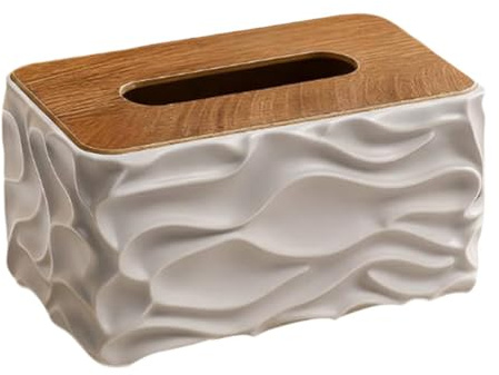 rockible Porta fazzoletti, Porta tovaglioli, Elegante Decorazione da Tavolo, Dispenser di Carta, fazzoletti per Il Bagno, Grigio