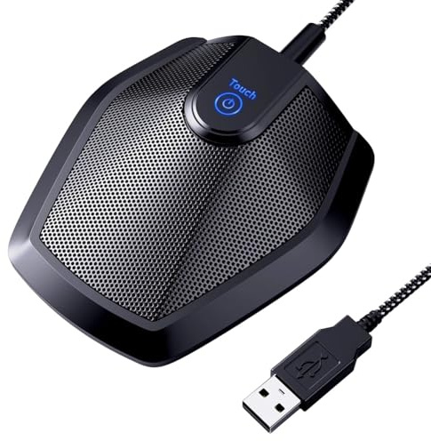 Teuypty Conference USB Microphone for Video Conferencing, Omni-Directional Condenser for PC, Recording, Skype, Court Reporter