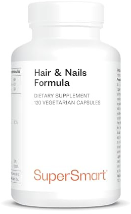 Haar- & Nägel-Formel - Weiches & strahlendes Haar - Biotin - SuperSmart | Die effektivste Pflege für Haar und Nägel - Patentiertes Keratin - Zink - MSM - Bambusextrakt - Glutenfrei