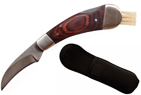 Classic Outdoors Folding Lock Mushroom Knife Fungus Truffles Harvest Hunting Sharp Knives with Neoprene Pouch