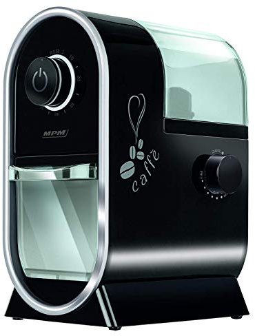 MPM MMK-05 Professionelle Kaffeemühle, Stahlmahlwerkssystem, 17 Mahlgradeinstellungen, 60 g/min Kaffee für alle Kaffeemaschinen, Timer, Fassungsvermögen 60g, 100W