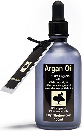 Pure Argan Oil with Cedarwood, Fir Needle, Orange and Lavender Essential Oils.100% Organic. 100ml. for Face, Body, Hair.