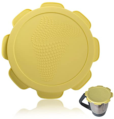 Silicone lid for Vorwerk Thermomix TM5 TM6 Mixing Bowl. Watertight and airtight leak protection. Mixcover the indispensable accessory for your food processor. Ice Cream Yellow