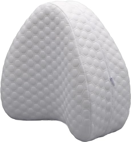 ELYCO PLACE Almohada para Piernas, cojín para Poner en Las Rodillas Mientras duermes - Cuña para elevar Las piernas (Línea Azul)