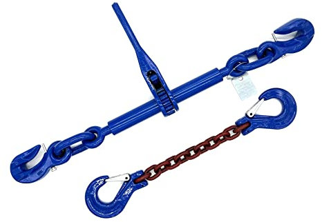 Cadena de Amarre de Grado 10, 2 Partes, 8 mm, 5,0 m, Color Rojo