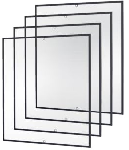 empasa Insektenschutz Fliegengitter Fenster START Set Fliegenschutz | Alurahmen Mückengitter als Selbstbausatz in 120 x 140 cm, verschiedene Sets und Farben, Farbe:anthrazit, Ausführung:4er Set