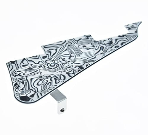 Dopro LP Gitarre Pickguard und LP Edelstahl Halterung mit Befestigungsschrauben aus Chromstahl für USA Les Paul Zebra Stripe