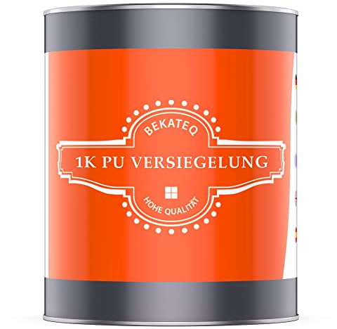 1K PU Versiegelung für Steinteppich außen, UV-fest, 1kg farblos glänzend, kein Vergilben, elastisch, abdichtend, einfache Verarbeitung - BEKATEQ BK-660PU