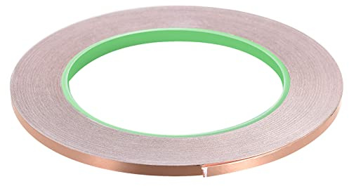Rebower Cuivre Feuille Ruban Conducteur Adhésif Double Face, [pour EMI Blindage, Vitrail Verre, Papier Circuits, Mise à Terre] - 1/8/98ft