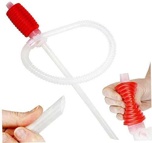 Rachlicy Kit De Pompe à Siphon Manuel pour Voiture Kit De Pompe à Siphon pour Huile De Voiture Pompe à Siphon à Carburant Manuel Transfert De Liquide Eau Carburant Essence 15 mm
